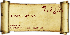 Tunkel Éva névjegykártya